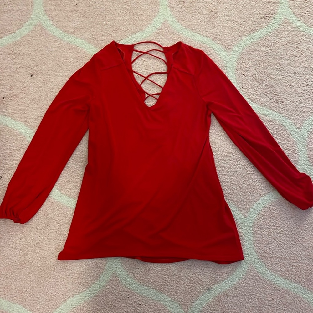 Express size small red tunic